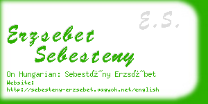 erzsebet sebesteny business card